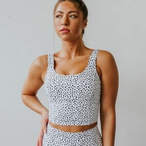 ALLFENIX White Montana Longline Sports Bra, Small